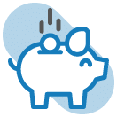 Cofre de porquinho representando a redução de custos em Trade Marketing
